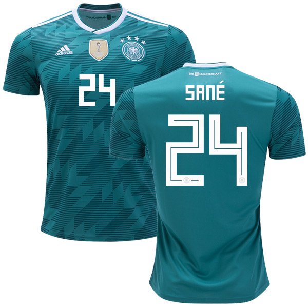 Germany #24 Sane Away Soccer Country Jersey - Click Image to Close